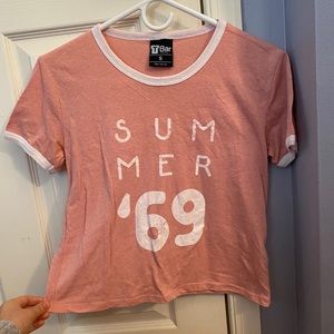 Vintage summer pink tshirt